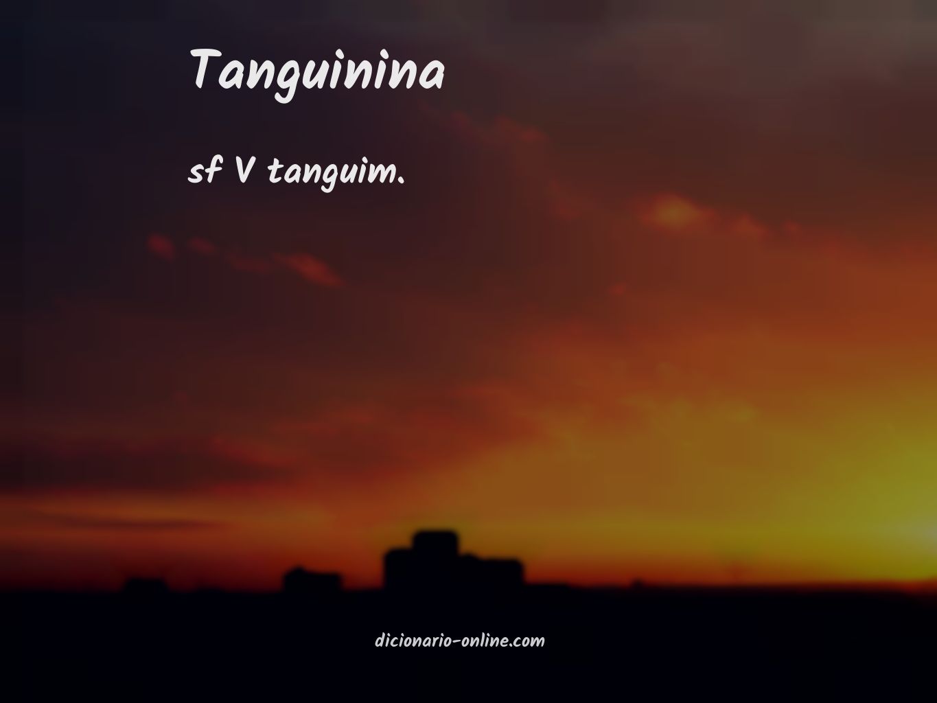 Significado de tanguinina