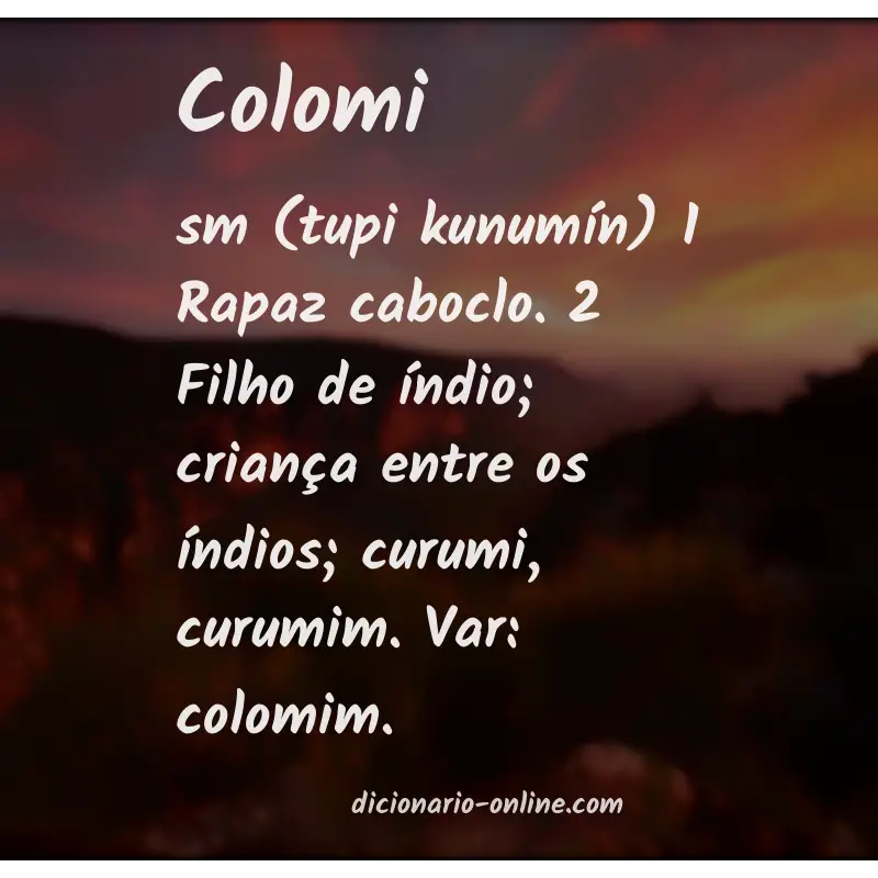 Significado de colomi