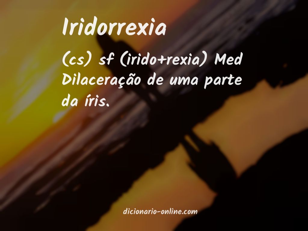 Significado de iridorrexia