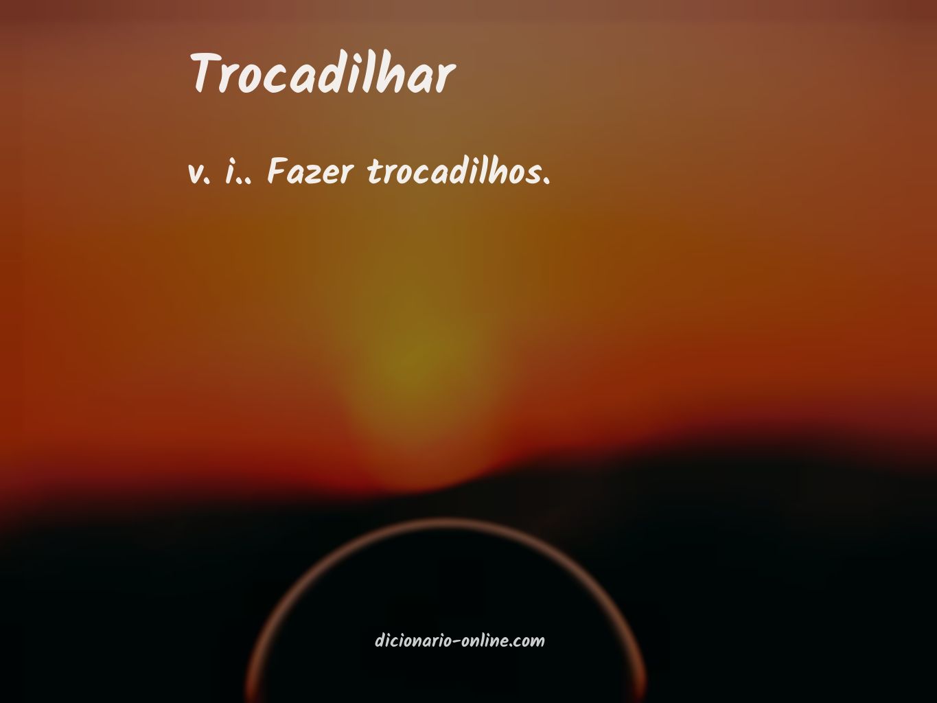 Significado de trocadilhar