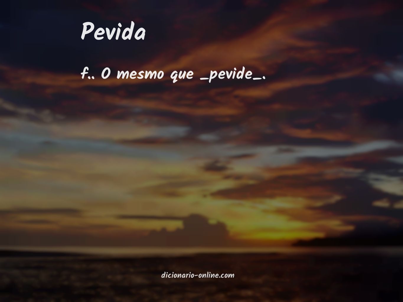 Significado de pevida