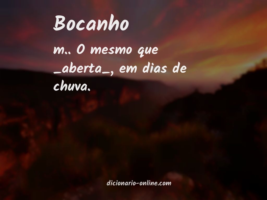 Significado de bocanho