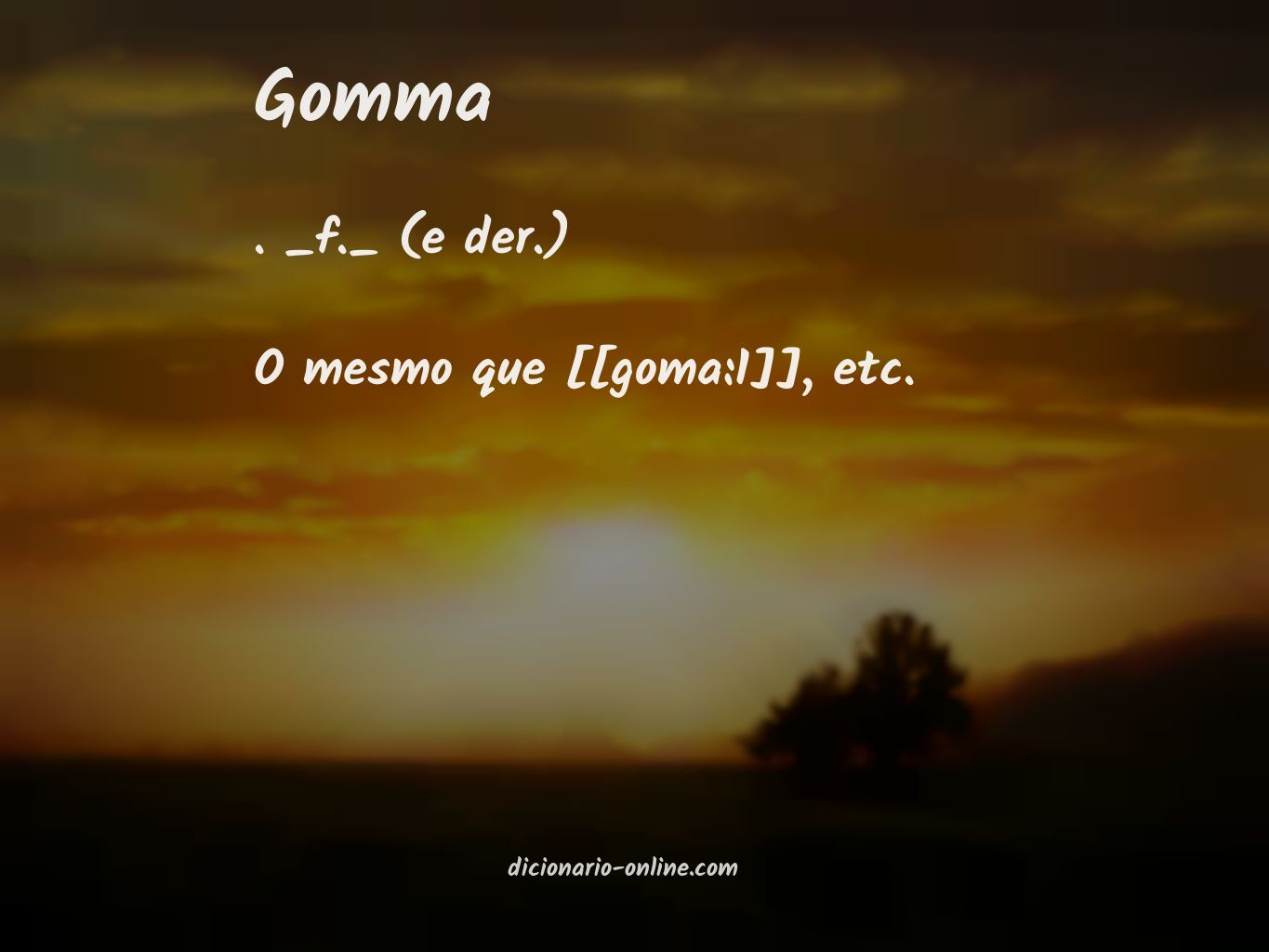 Significado de gomma