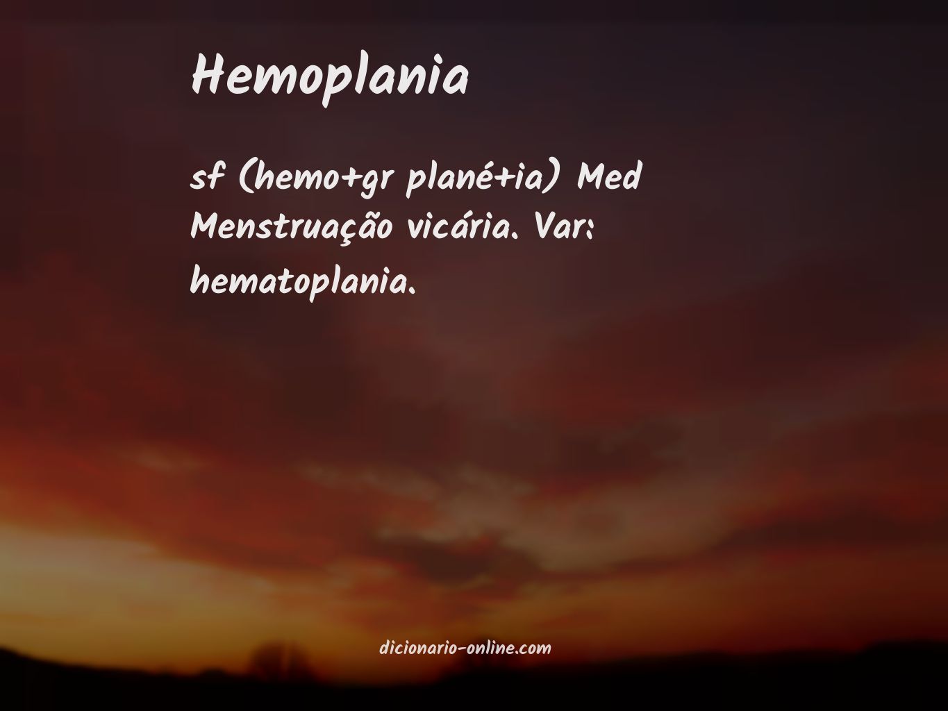 Significado de hemoplania