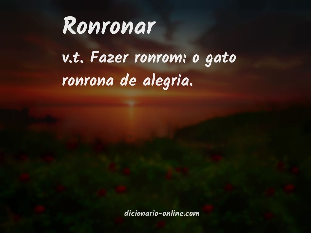 Significado de ronronar