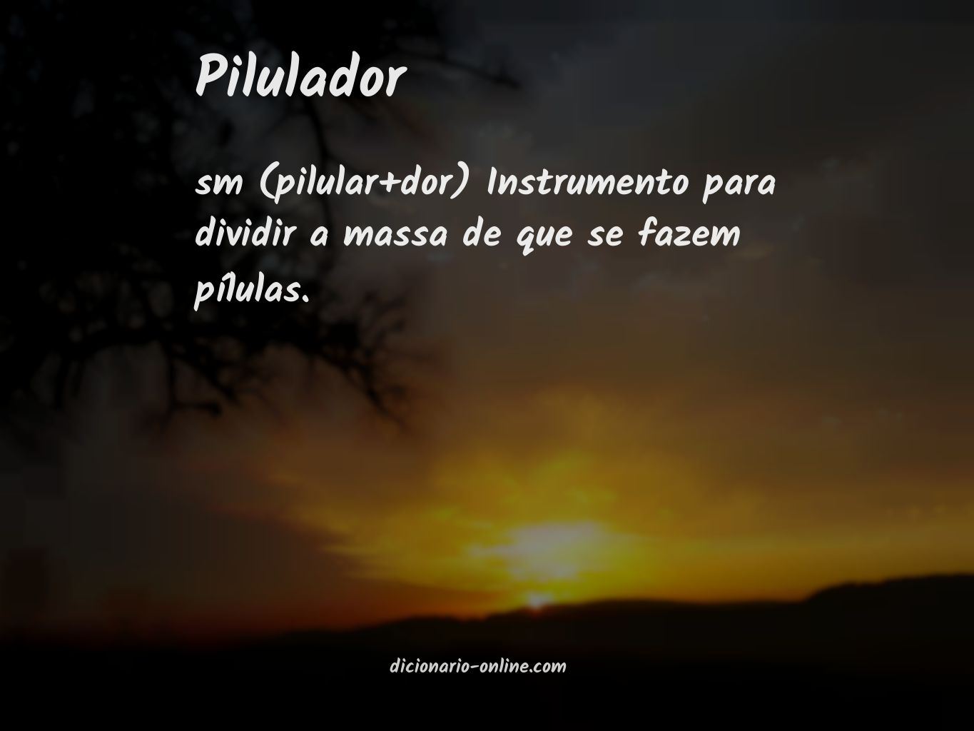 Significado de pilulador