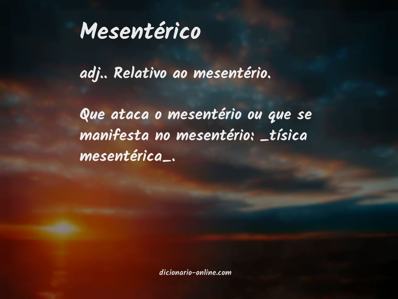 Significado de mesentérico