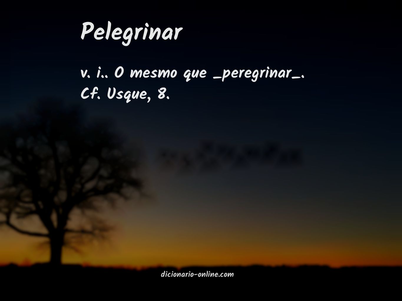 Significado de pelegrinar