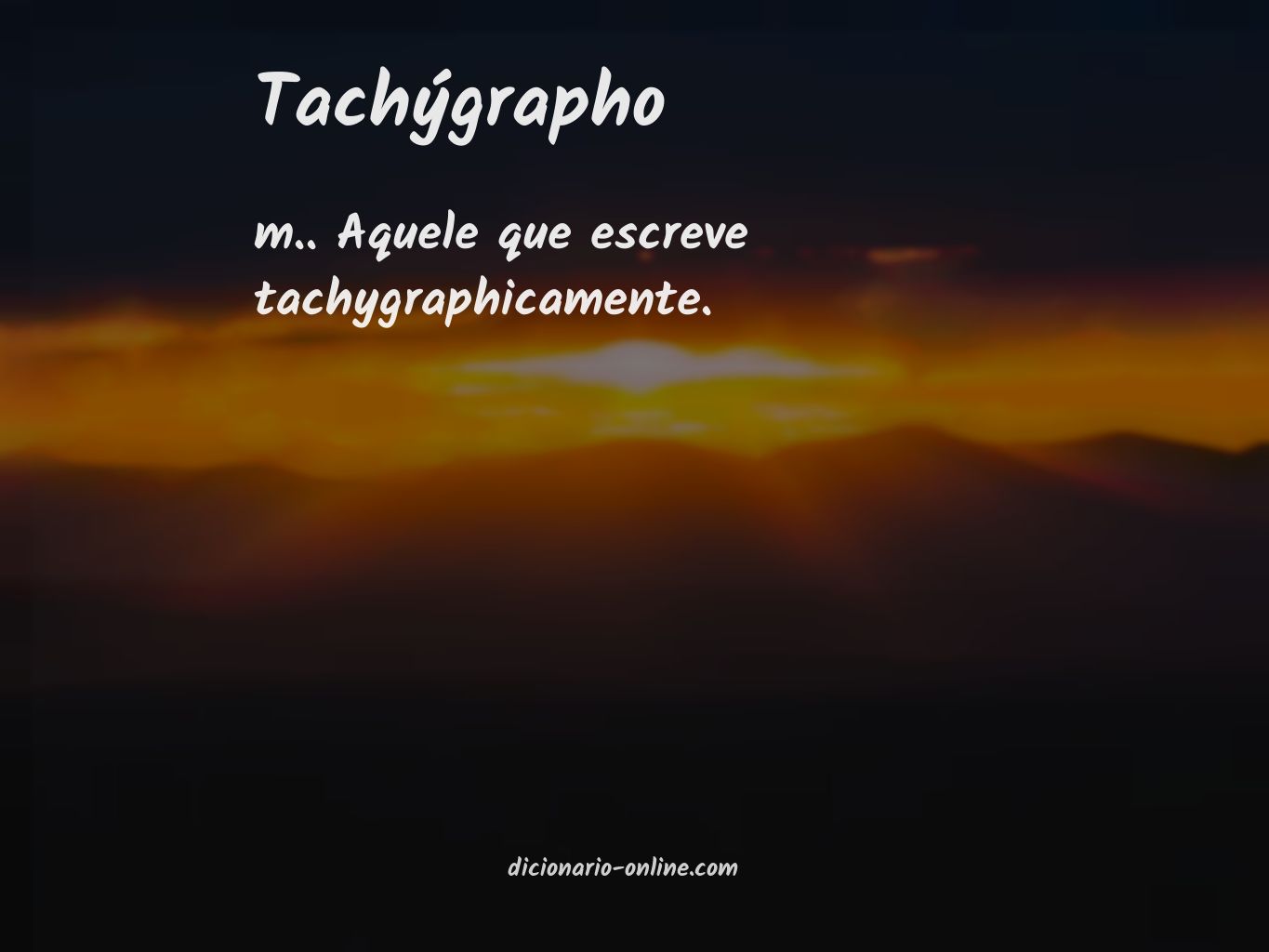 Significado de tachýgrapho