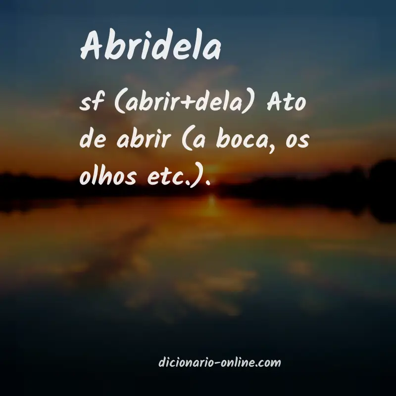 Significado de abridela