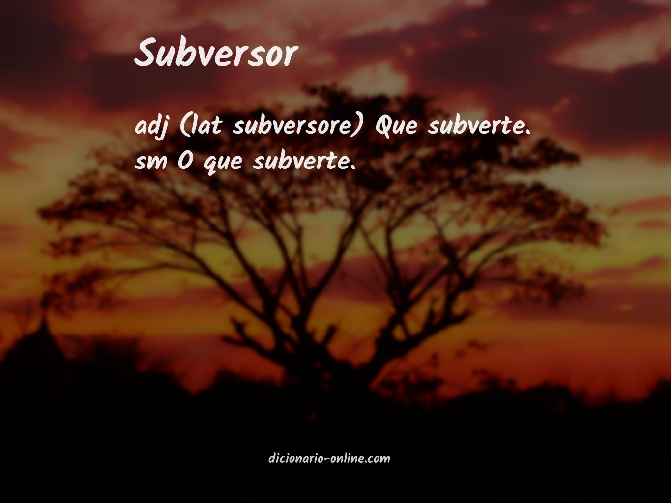 Significado de subversor