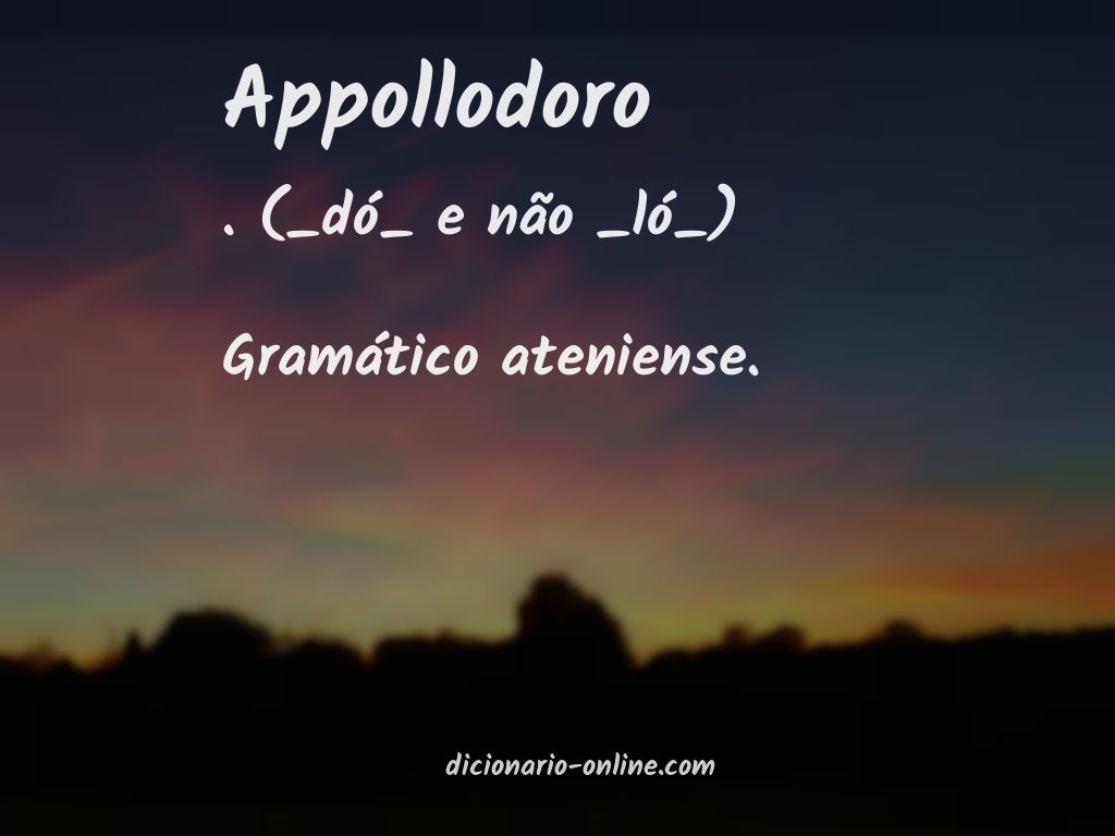 Significado de appollodoro