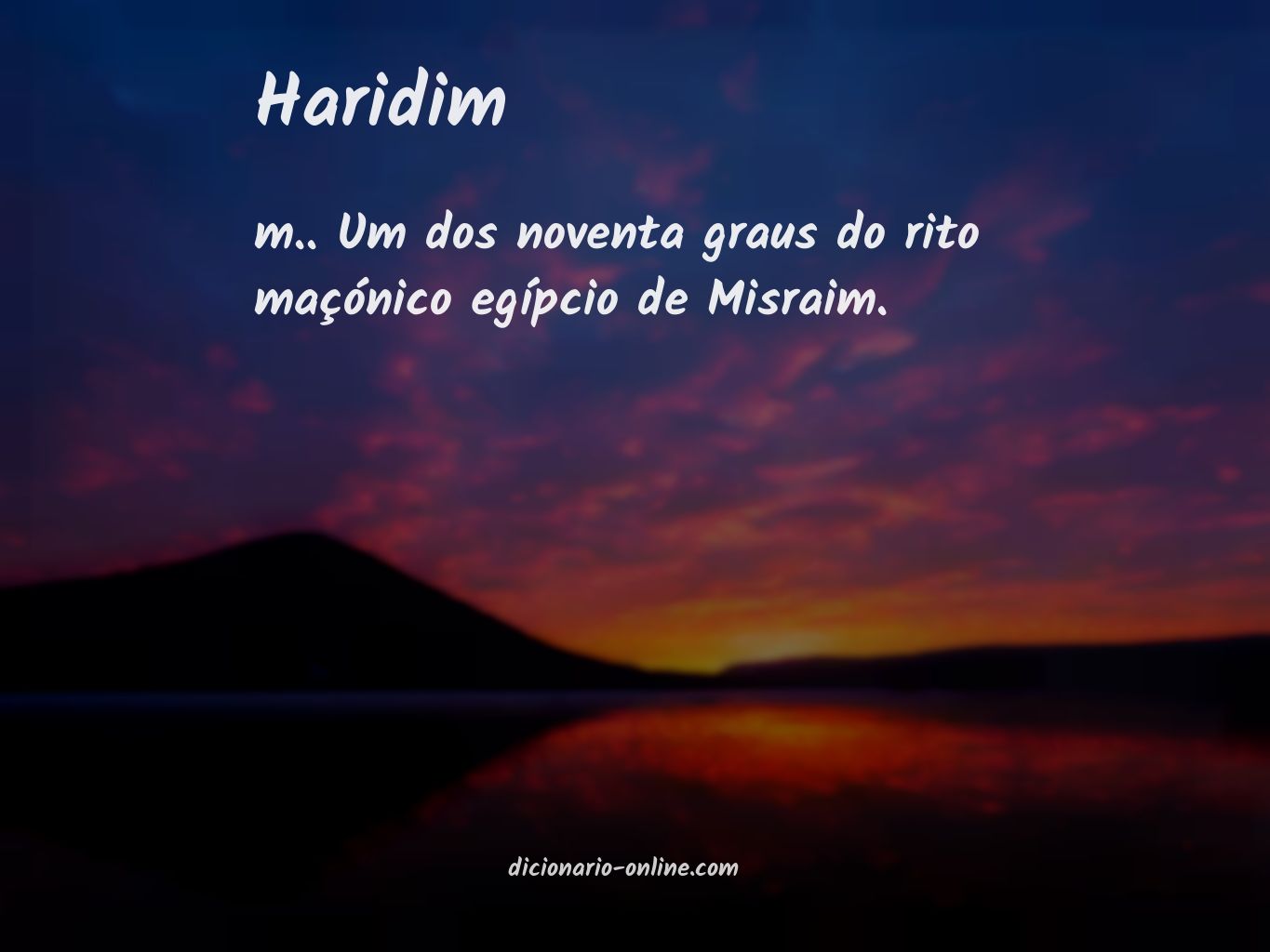 Significado de haridim