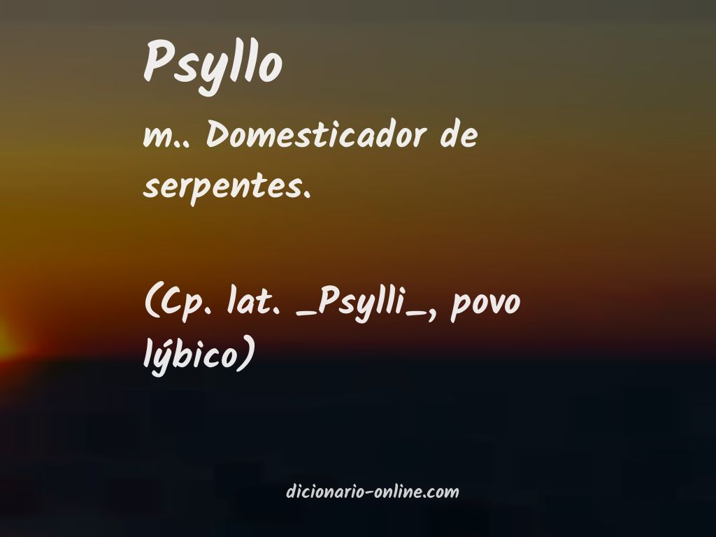 Significado de psyllo