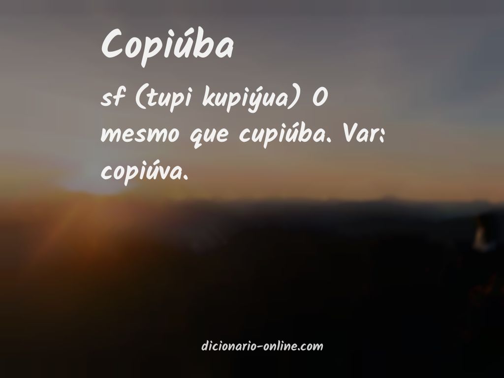 Significado de copiúba