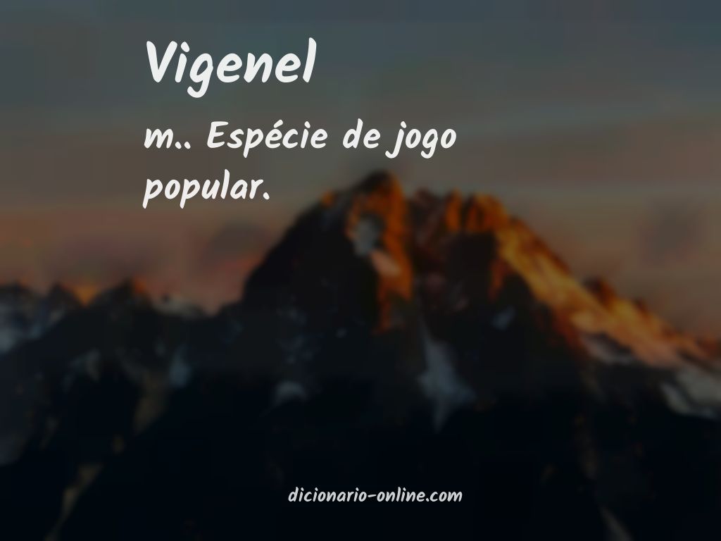 Significado de vigenel