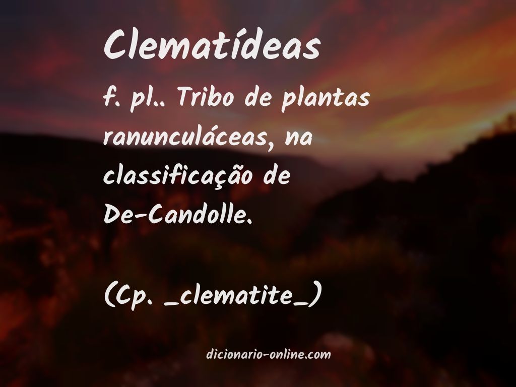 Significado de clematídeas