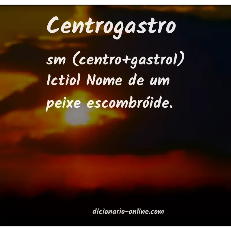 Significado de centrogastro