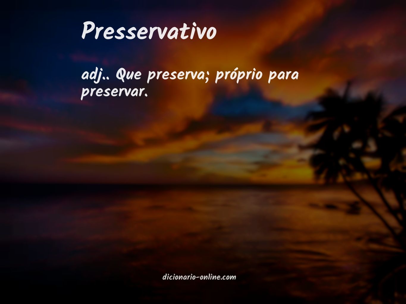 Significado de presservativo