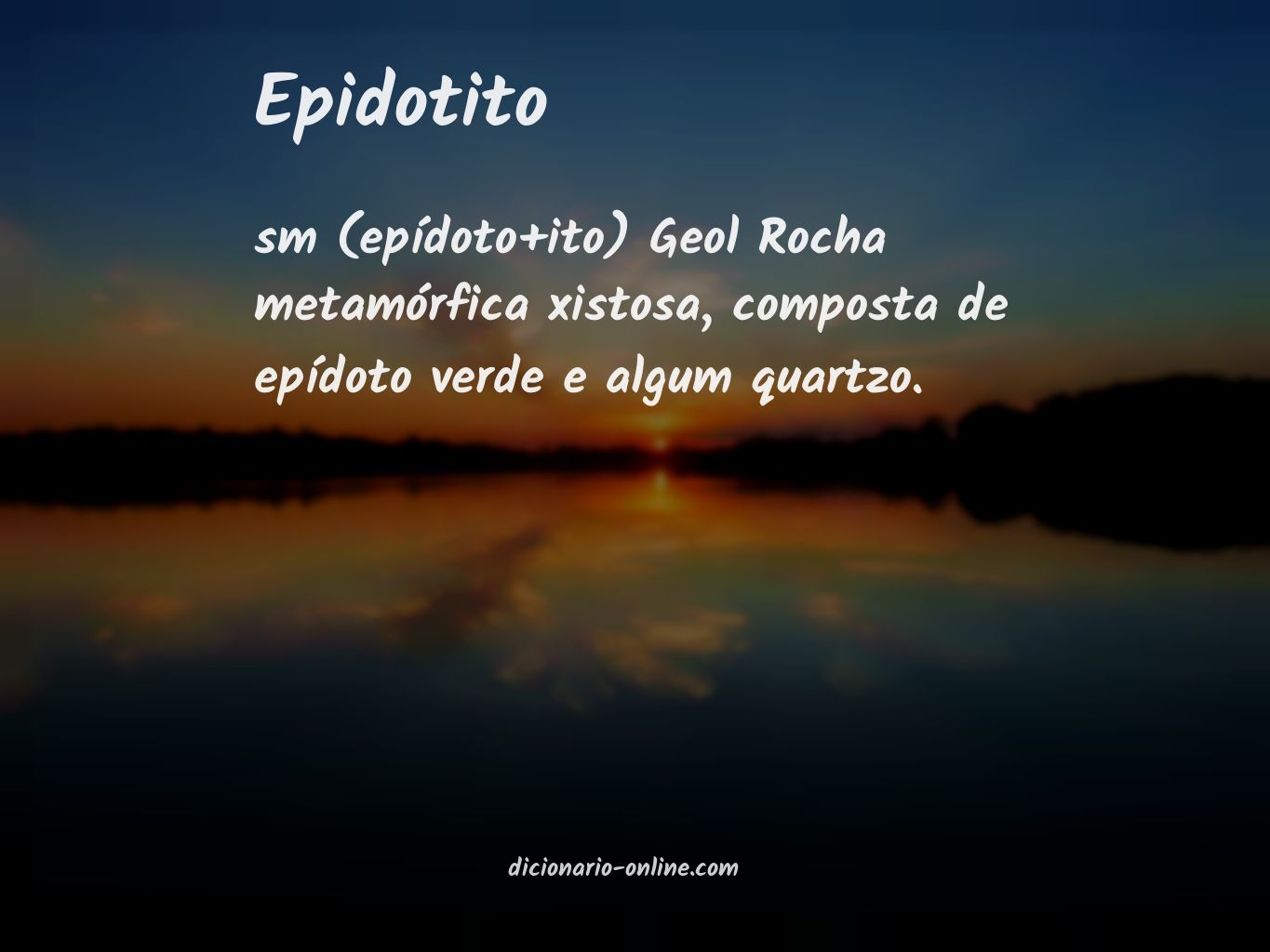 Significado de epidotito