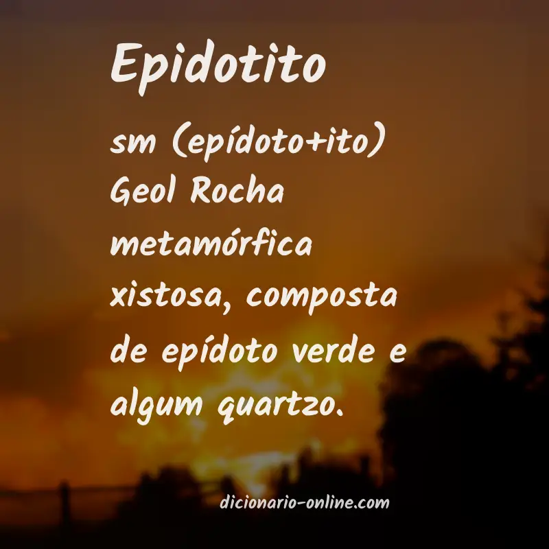 Significado de epidotito