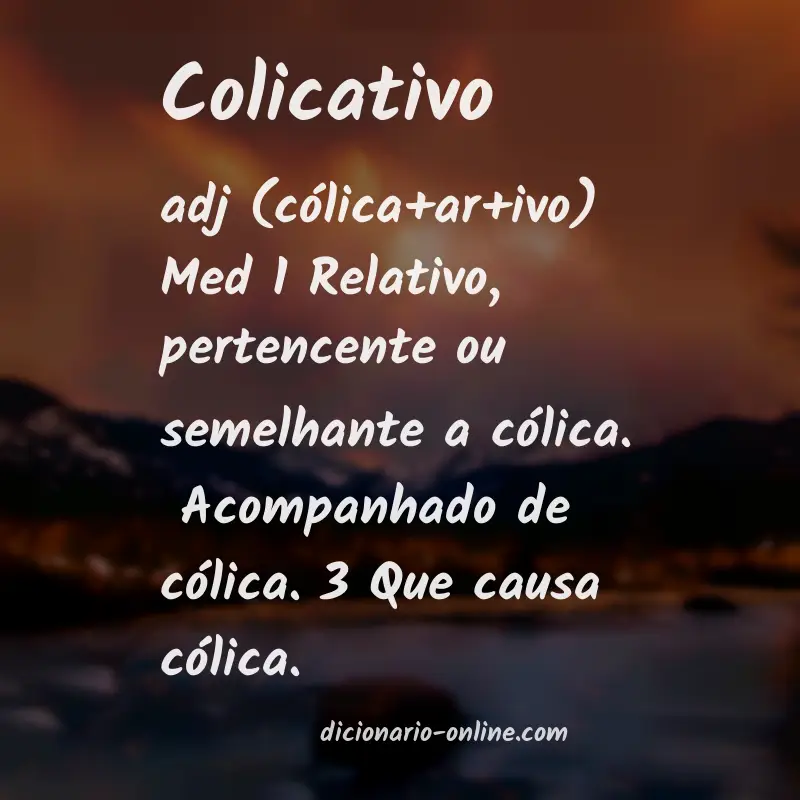Significado de colicativo
