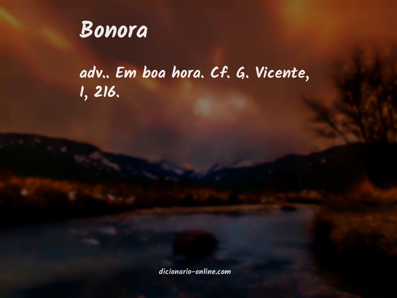 Significado de bonora