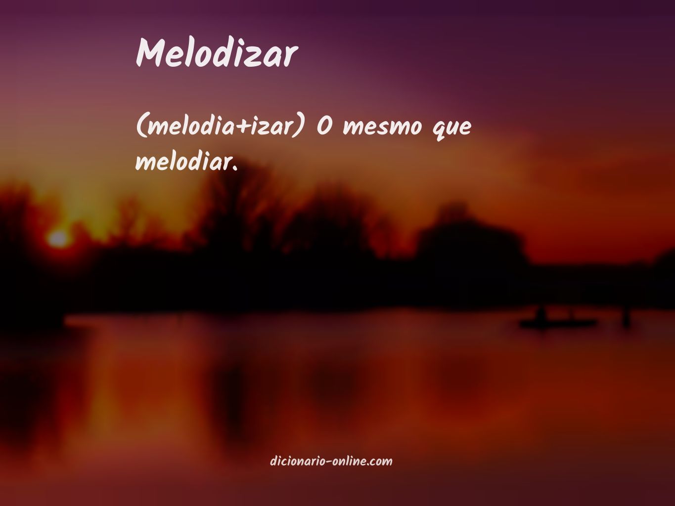 Significado de melodizar