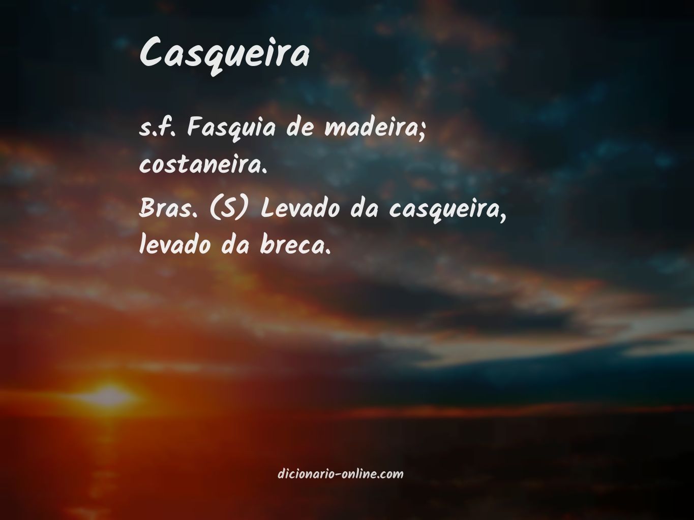 Significado de casqueira