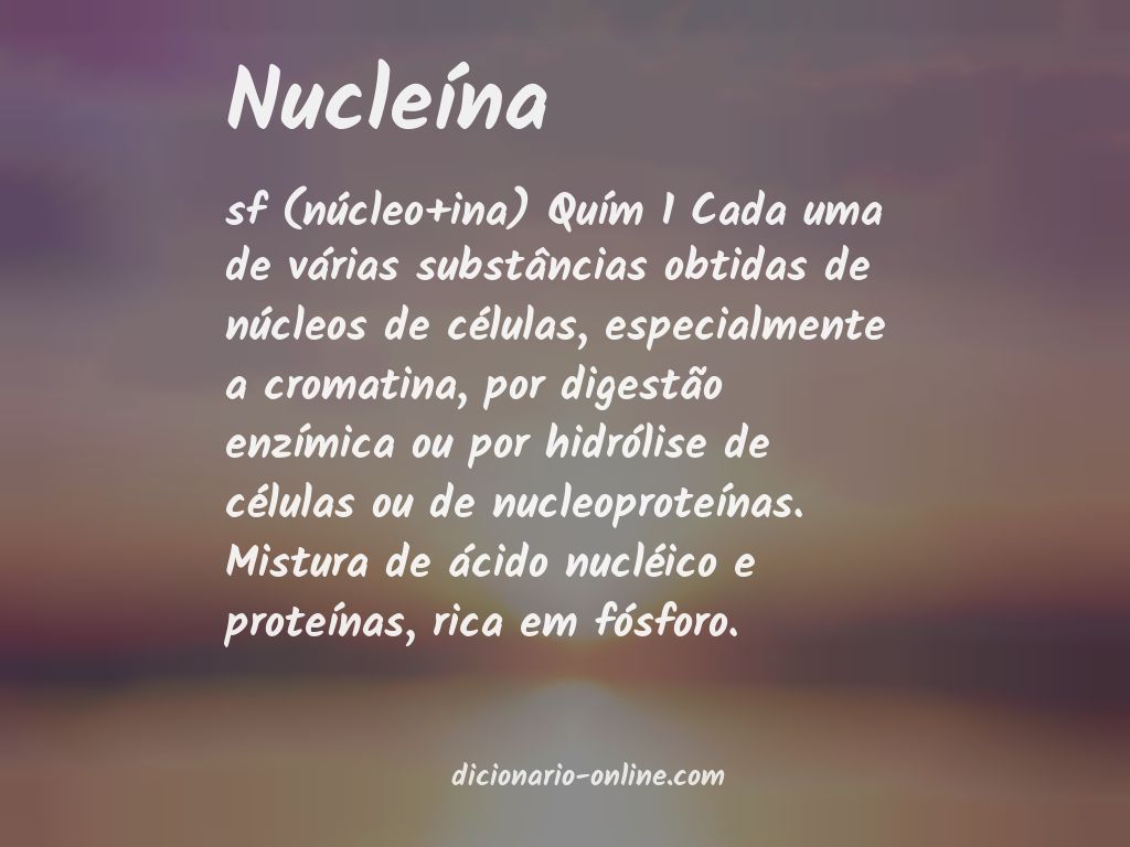 Significado de nucleína