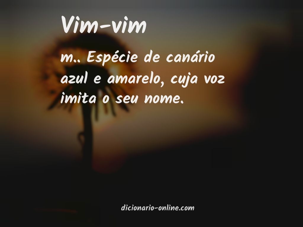 Significado de vim-vim