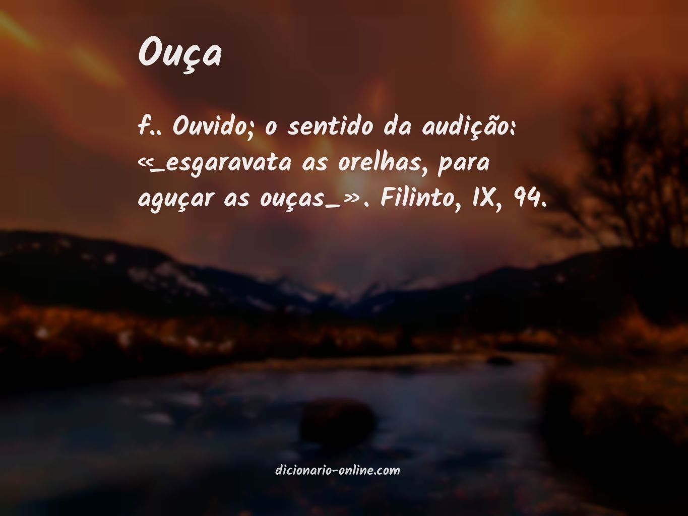 Significado de ouça