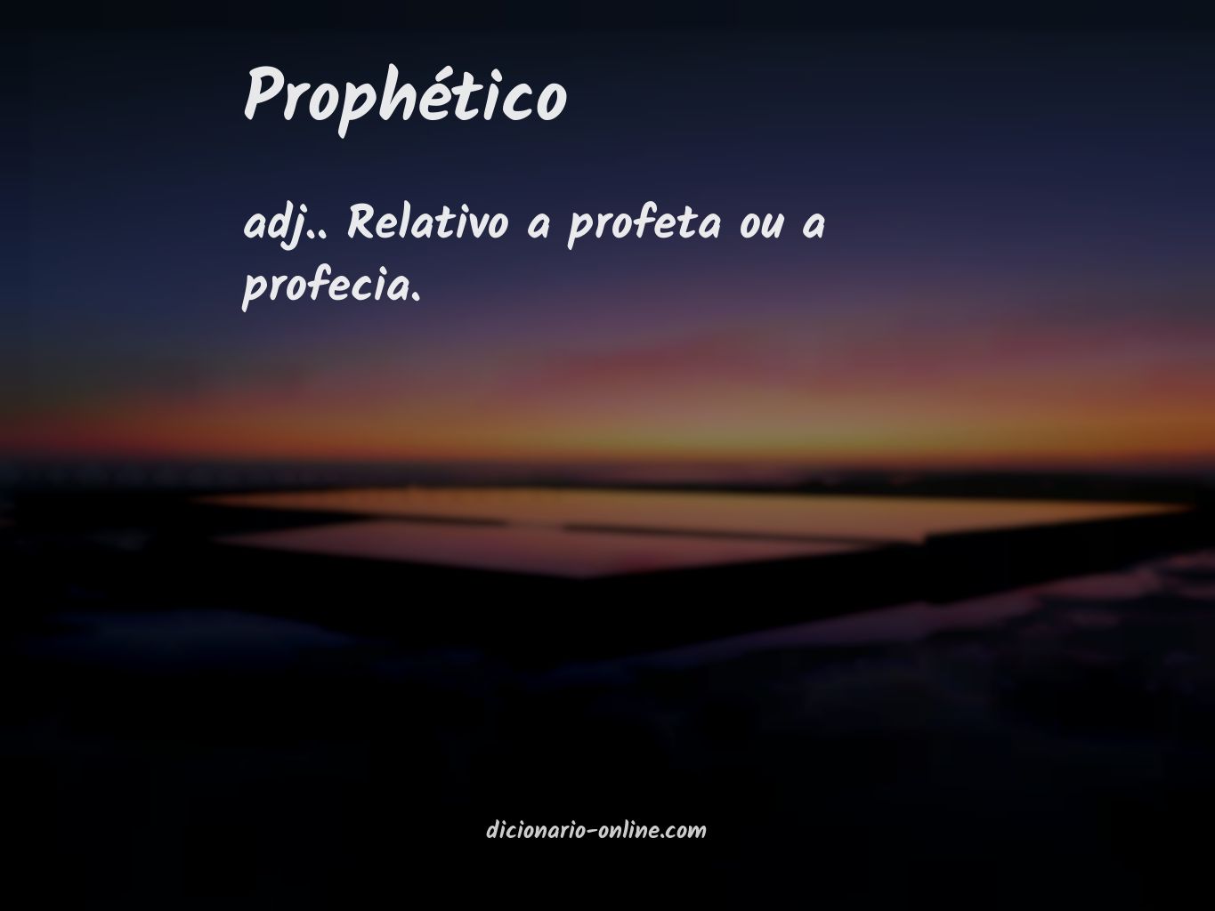 Significado de prophético