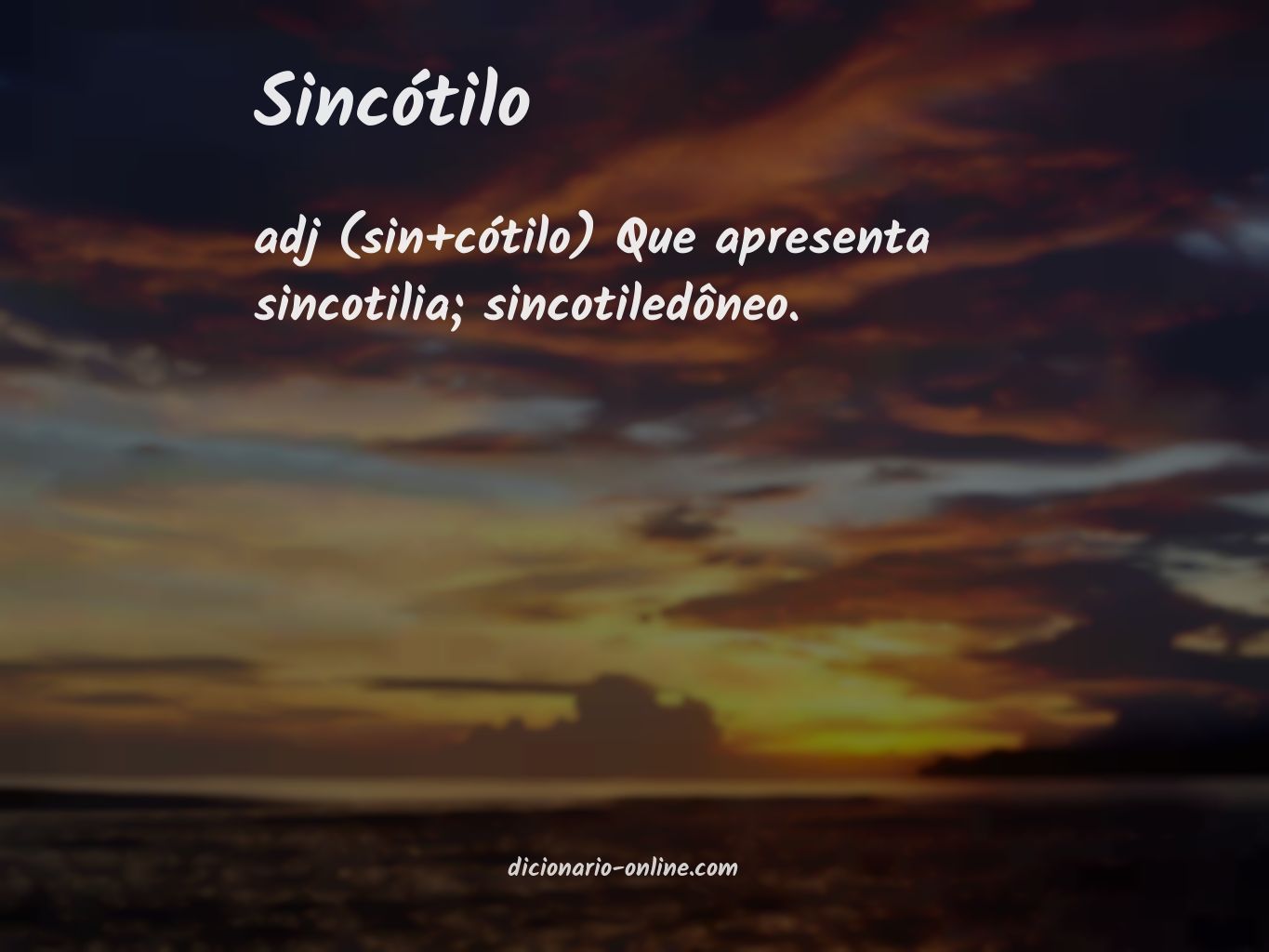 Significado de sincótilo