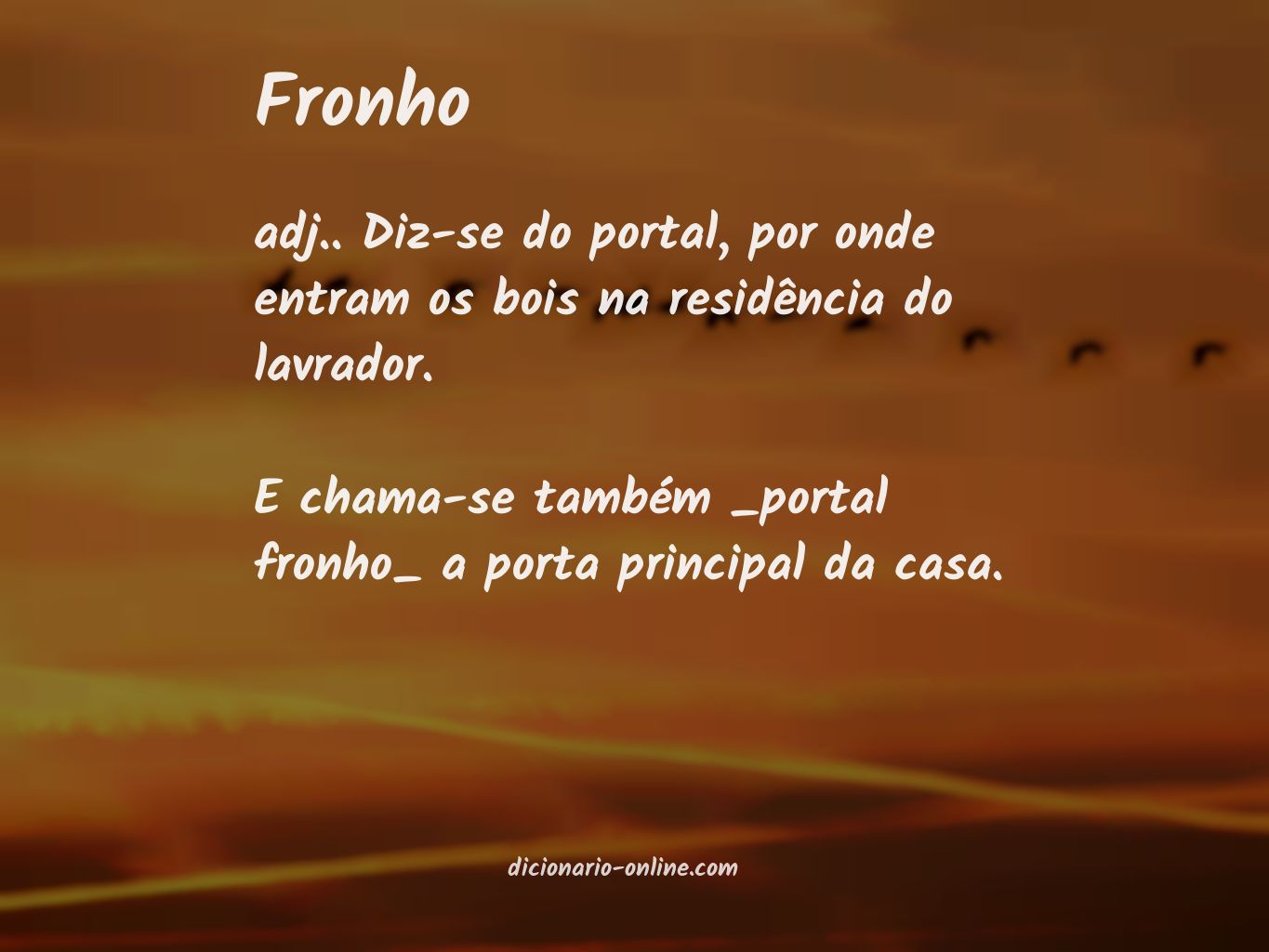 Significado de fronho