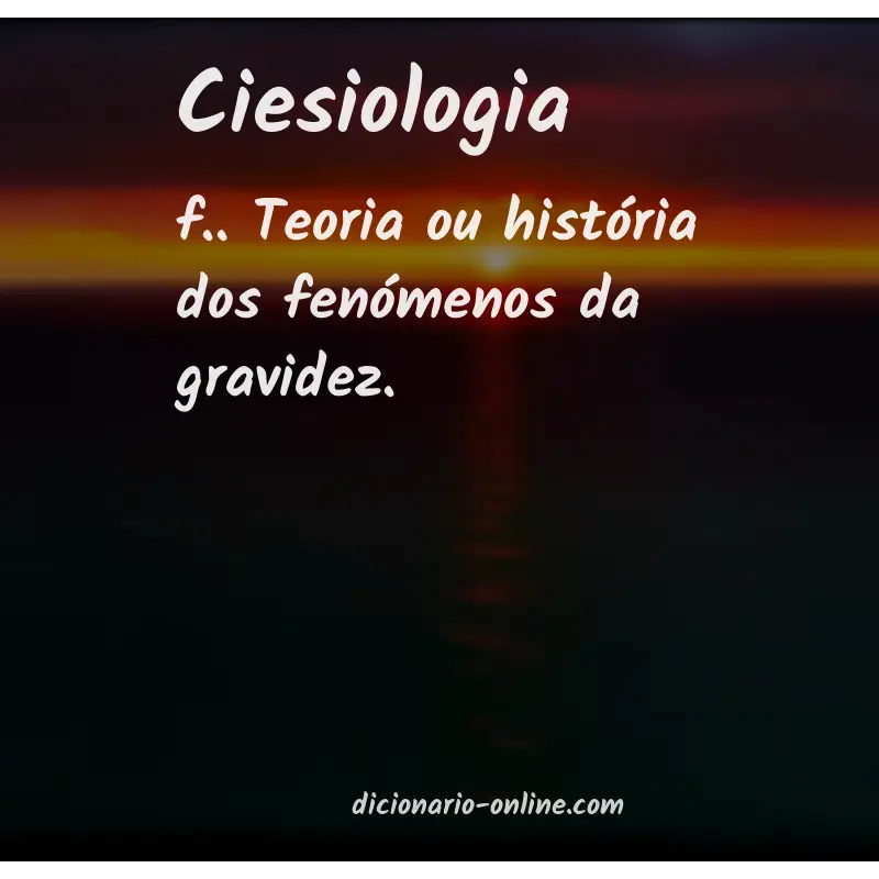 Significado de ciesiologia