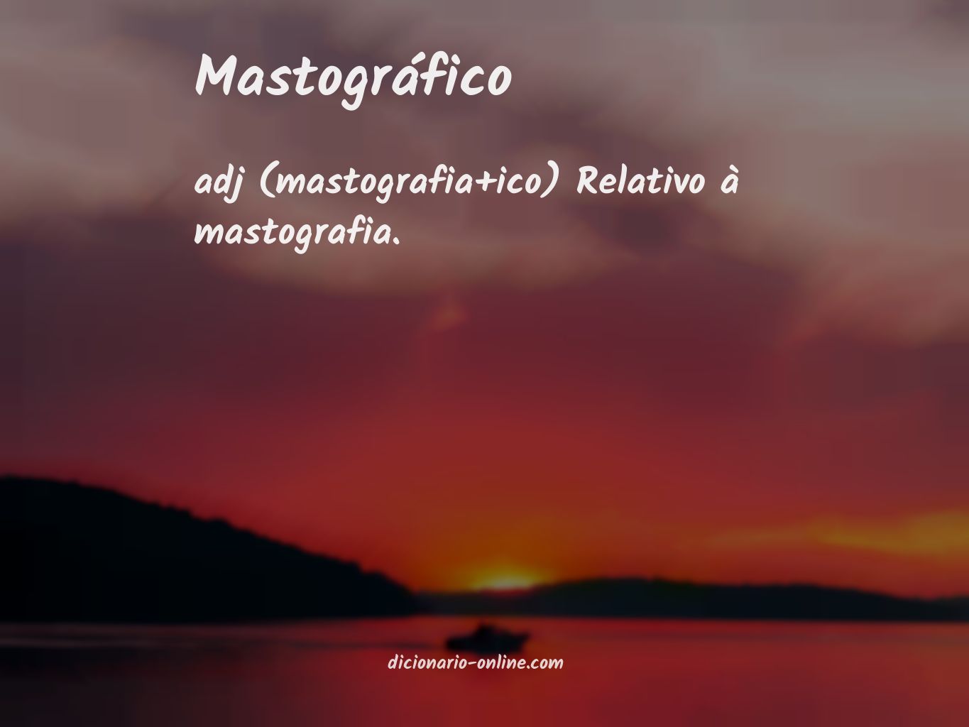 Significado de mastográfico