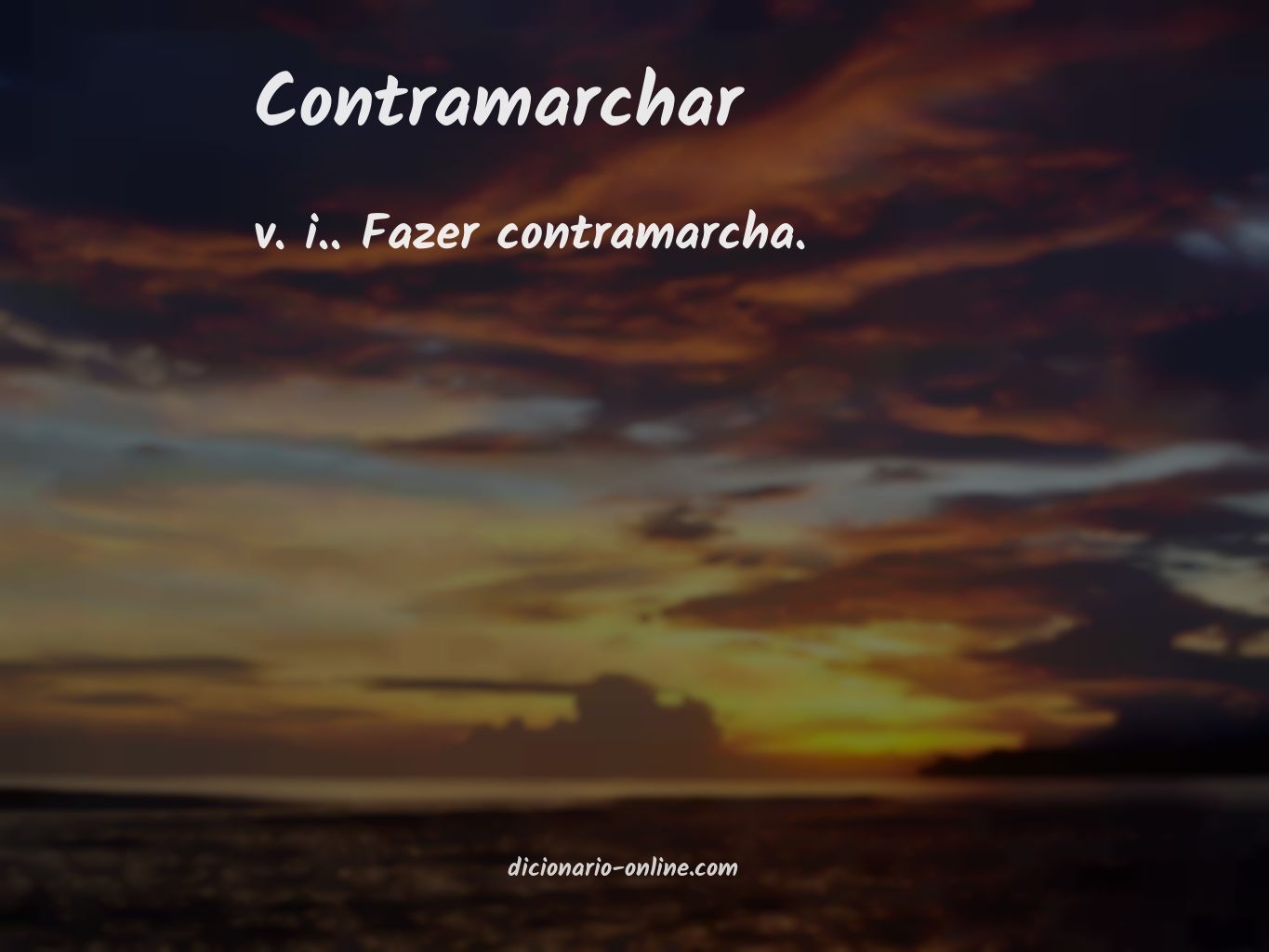 Significado de contramarchar