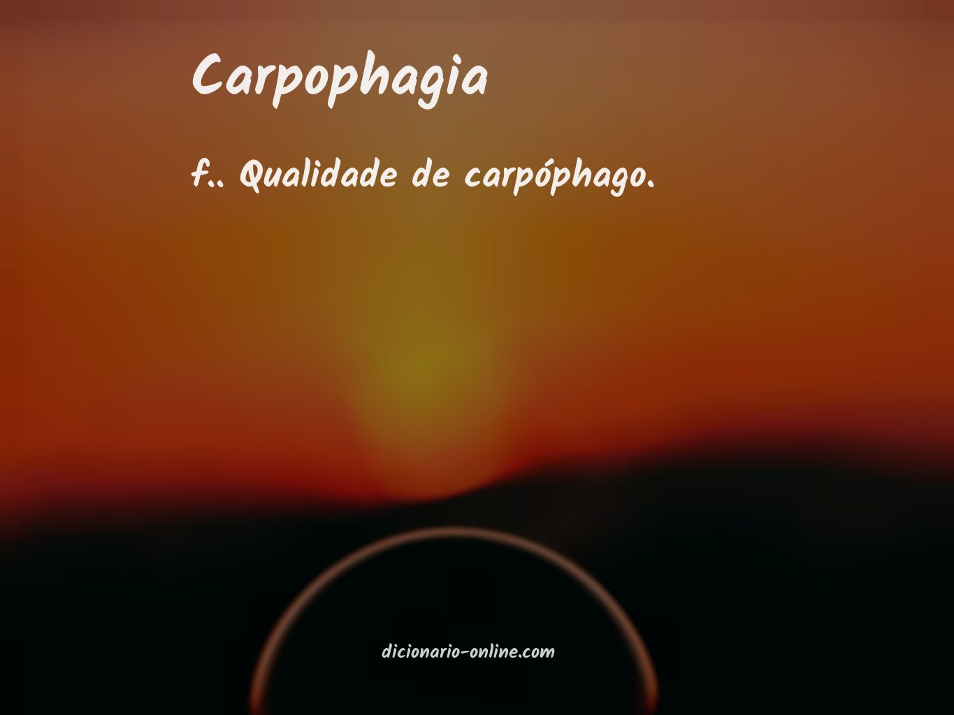 Significado de carpophagia