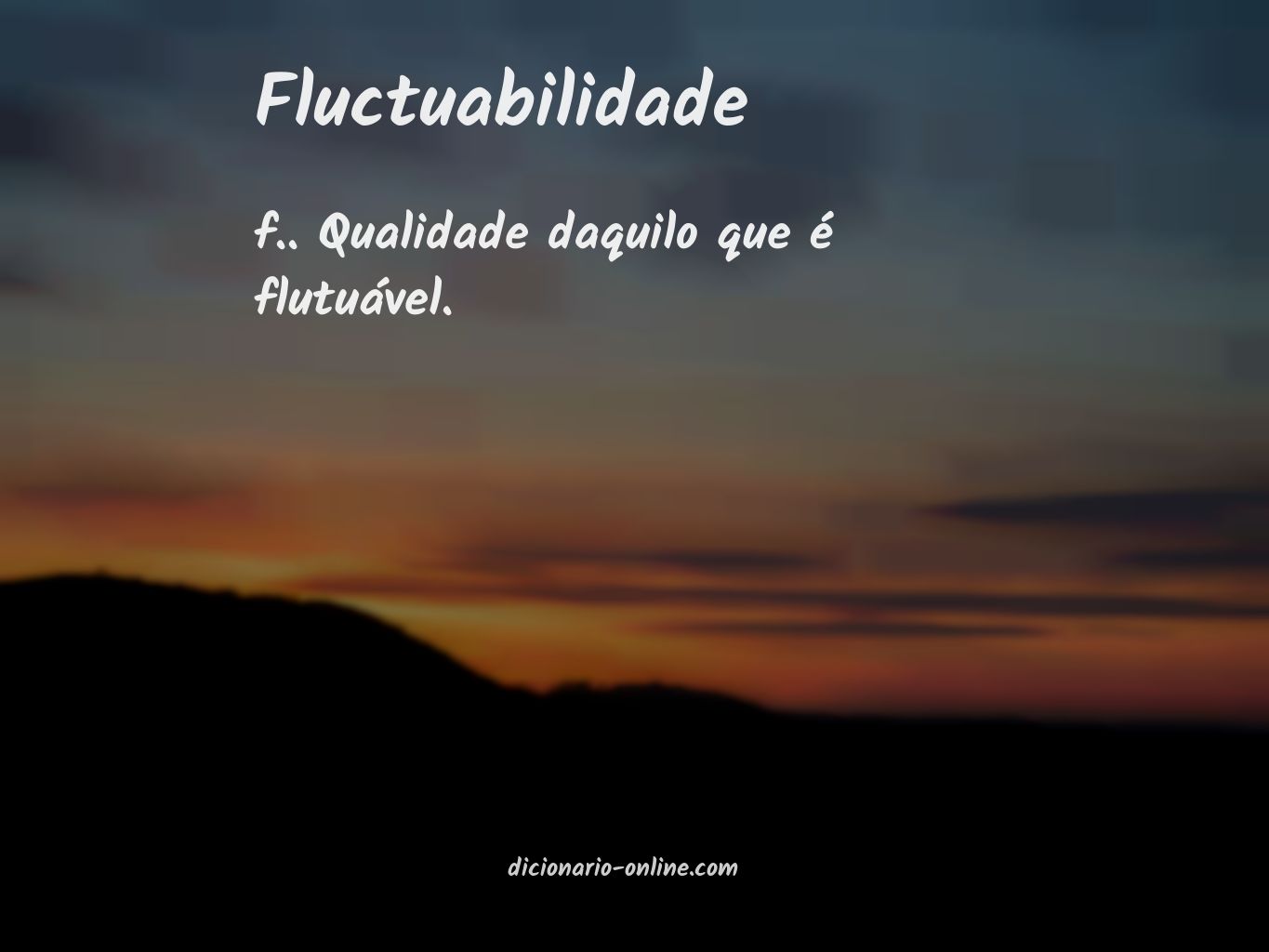 Significado de fluctuabilidade