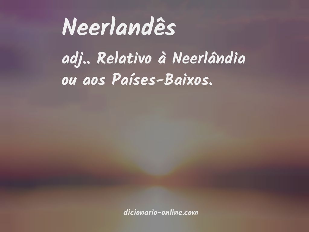 Significado de neerlandês