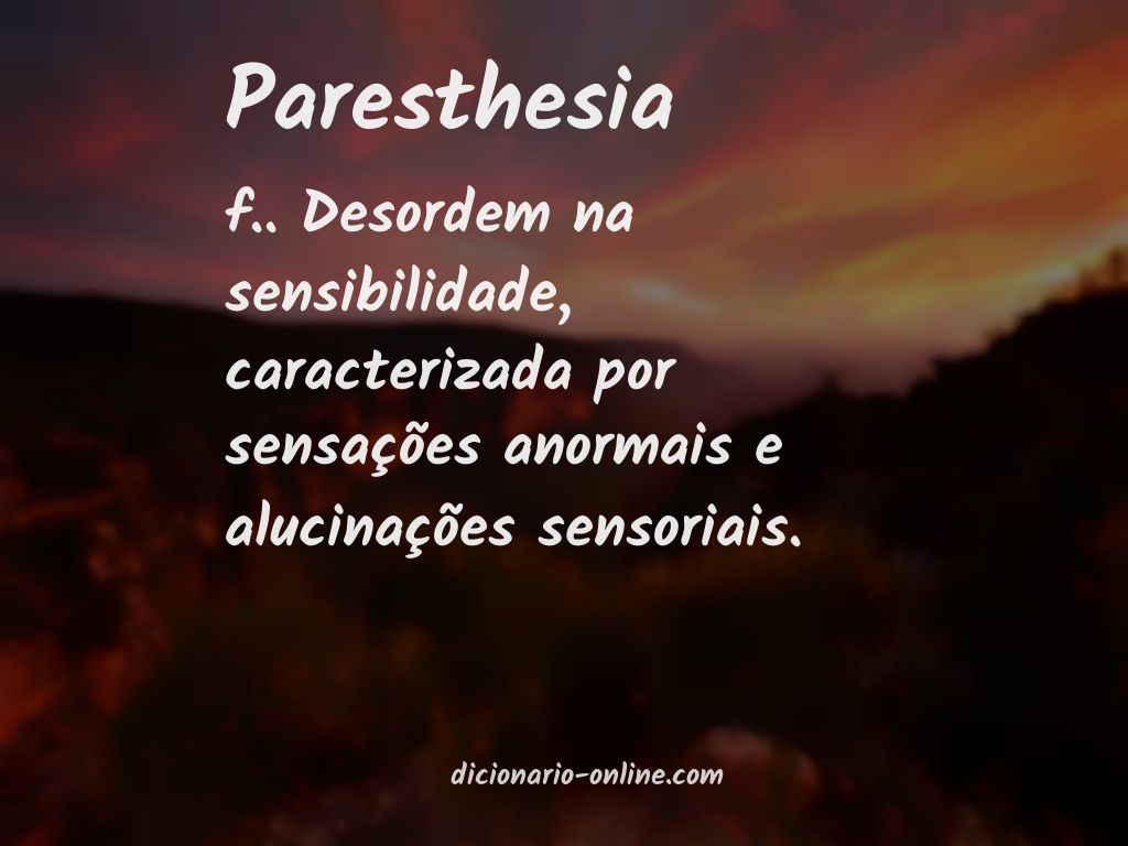 Significado de paresthesia