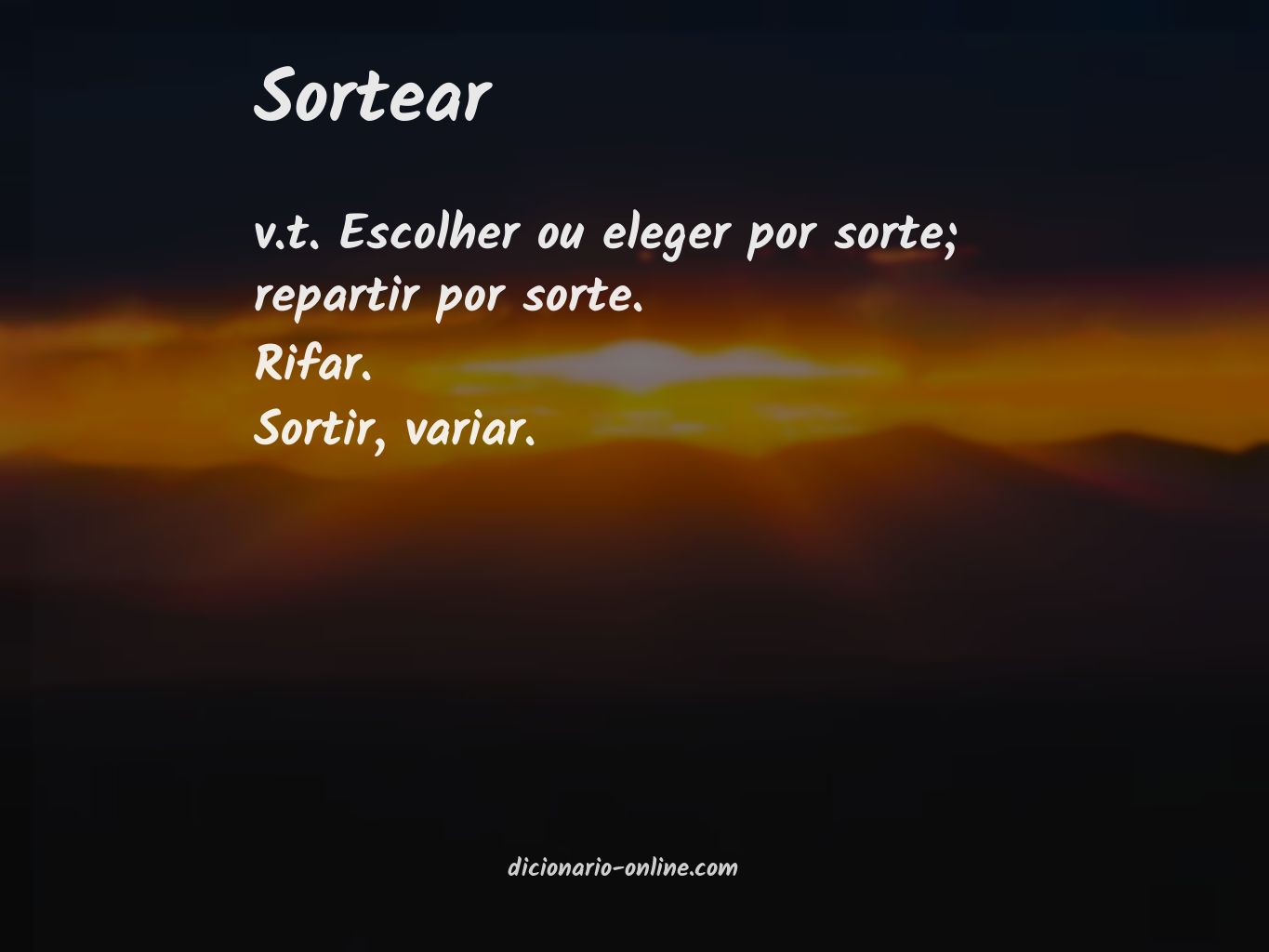 Significado de sortear