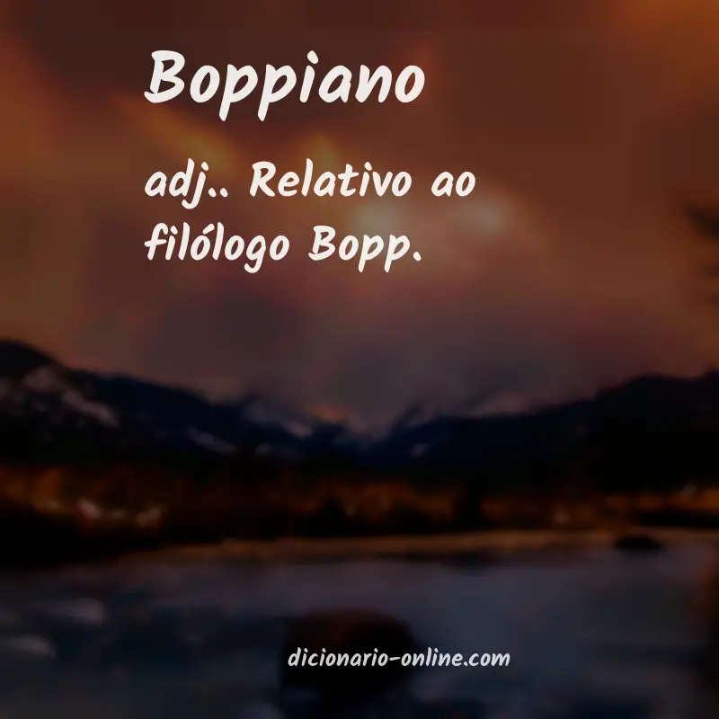 Significado de boppiano