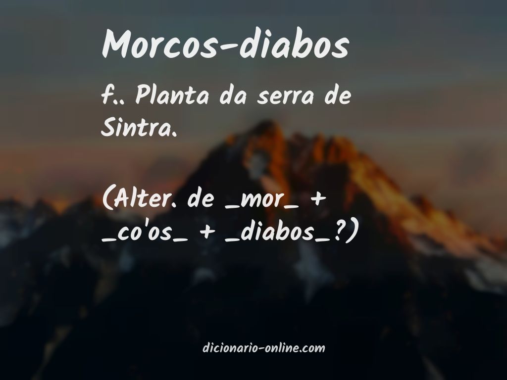 Significado de morcos-diabos