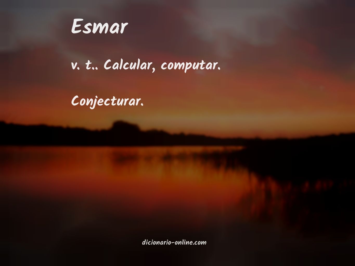 Significado de esmar