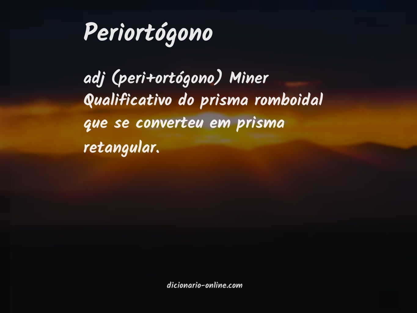 Significado de periortógono