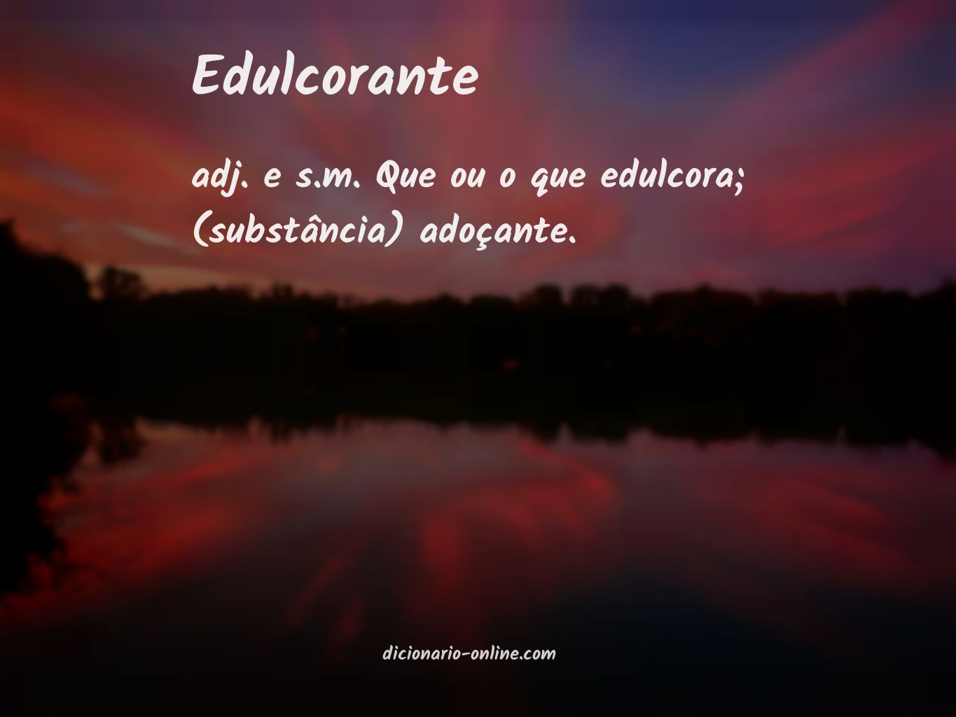 Significado de edulcorante