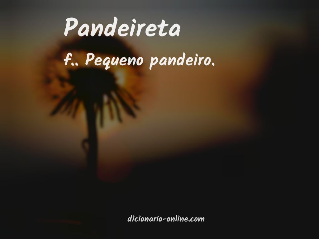 Significado de pandeireta