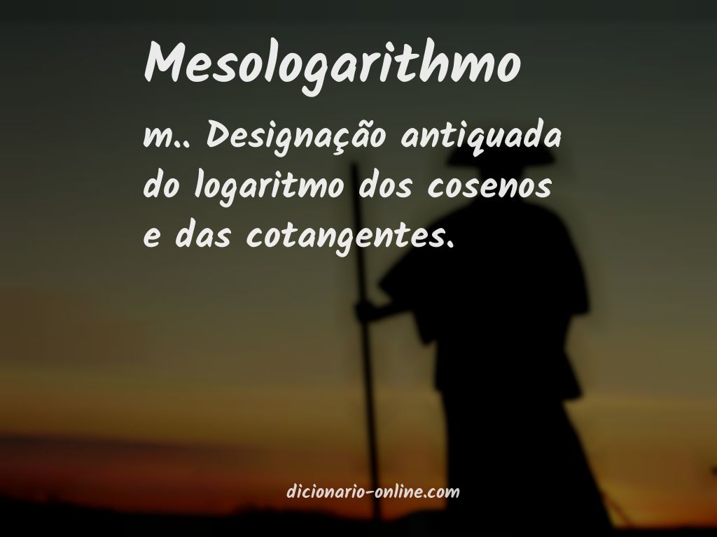 Significado de mesologarithmo